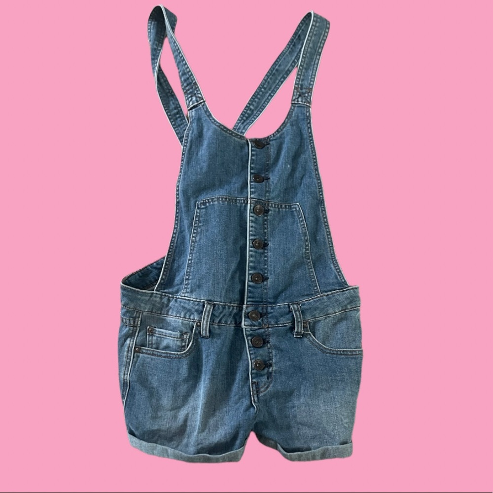 Free People Denim Overalls/Shorts Size 28